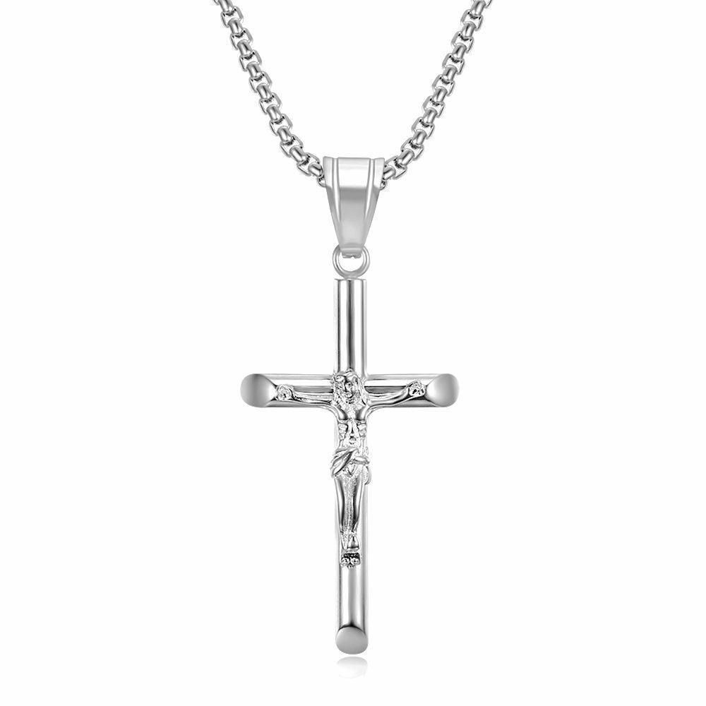 Unisex Kreuz Halskette "Cross" in Edelstahl | Shop Nory