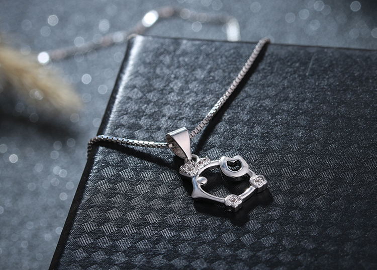 Damen Halskette mit verspieltem Vogel-Anhänger und funkelnden Zirkonia-Details Shop Nory