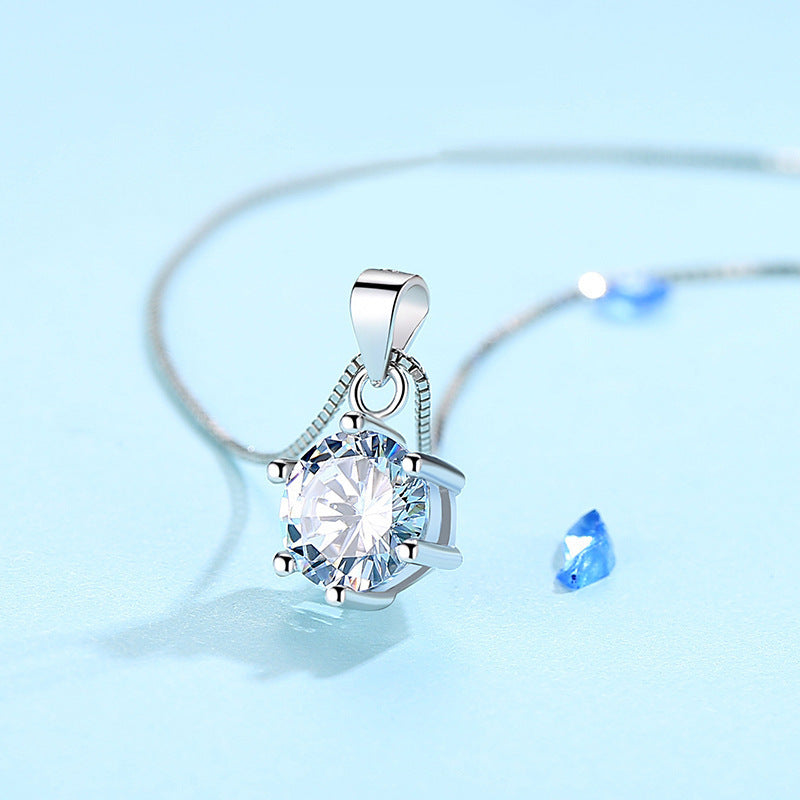 Damen Halskette mit funkelndem Zirkonia-Anhänger und hochwertigem Silberdesign Shop Nory
