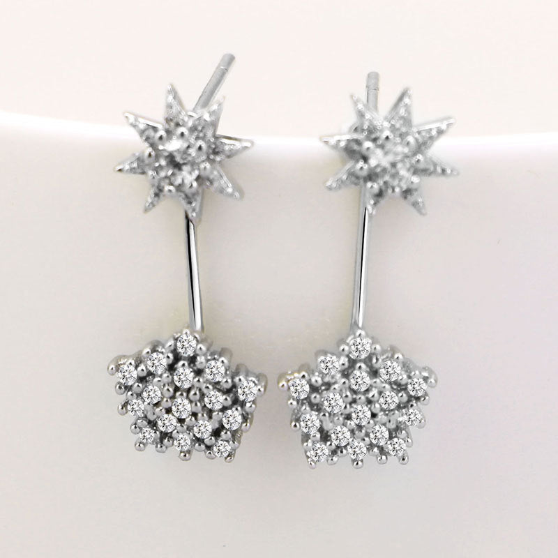 Damen Ohrstecker mit funkelndem Sternen-Design und hochwertigen Zirkonia Shop Nory
