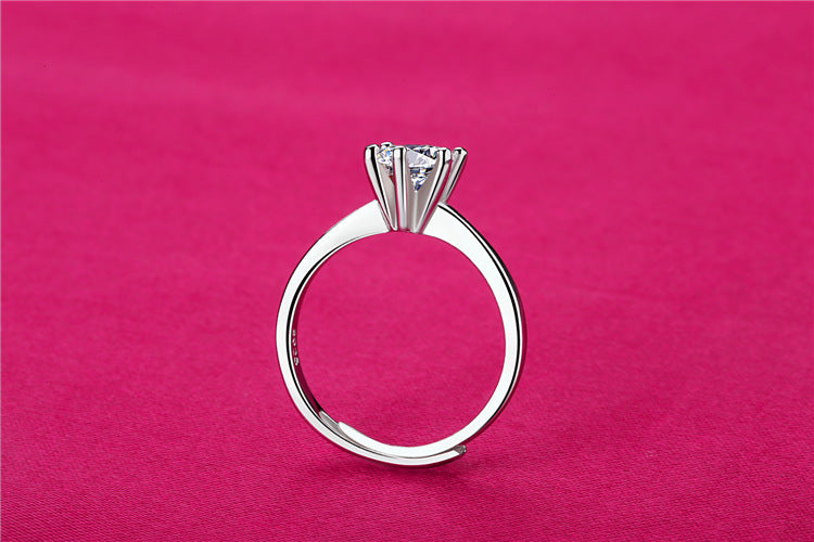 Damen Solitärring mit funkelndem Zirkonia-Besatz Shop Nory