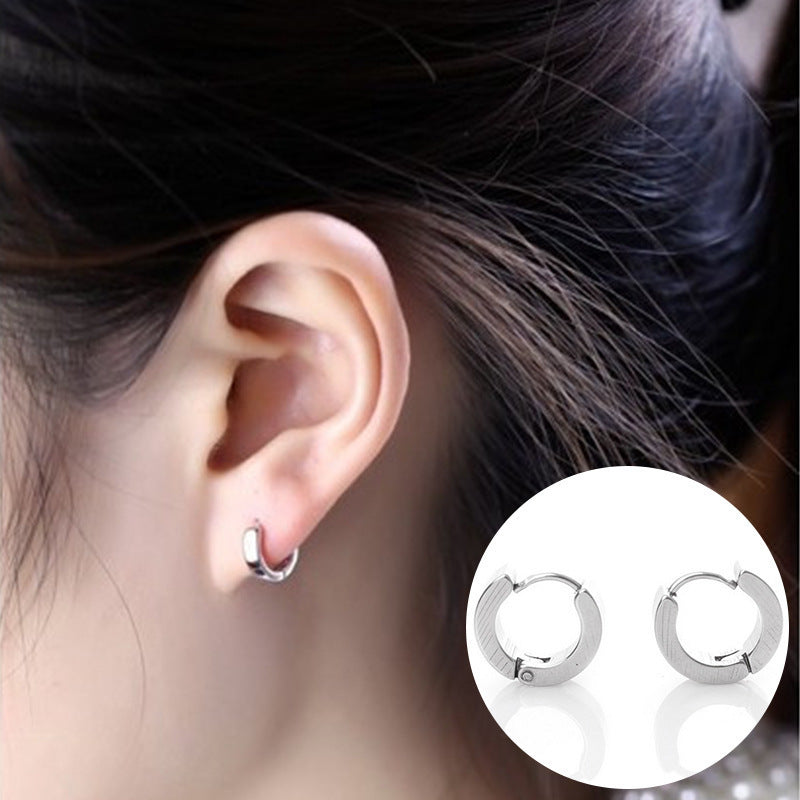 Damen Minimalistische Creolen aus Edelstahl Shop Nory
