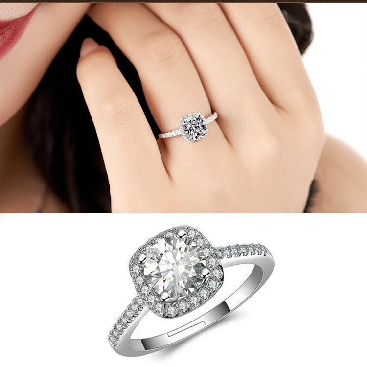 Damen Eleganter Zurückhaltender Solitär Ring mit Zirkonia Shop Nory