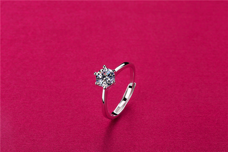 Damen Solitärring mit funkelndem Zirkonia-Besatz Shop Nory