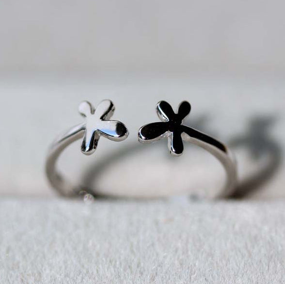 Damen Offener Ring mit floralem Design Shop Nory