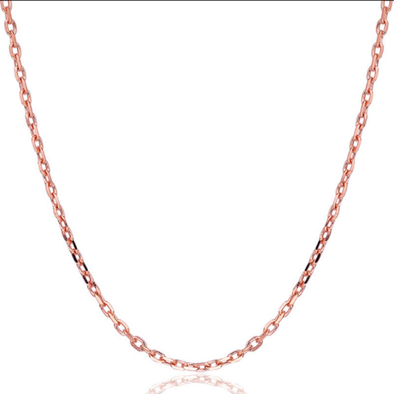 Damen Glänzende Edelstahl-Halskette mit eleganten Gliederungsdetails Shop Nory