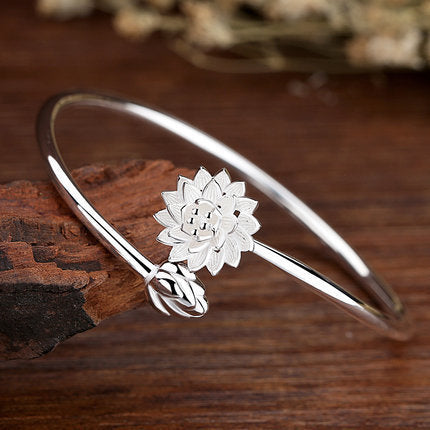 Damenarmband mit kunstvoller Lotusblüte Shop Nory