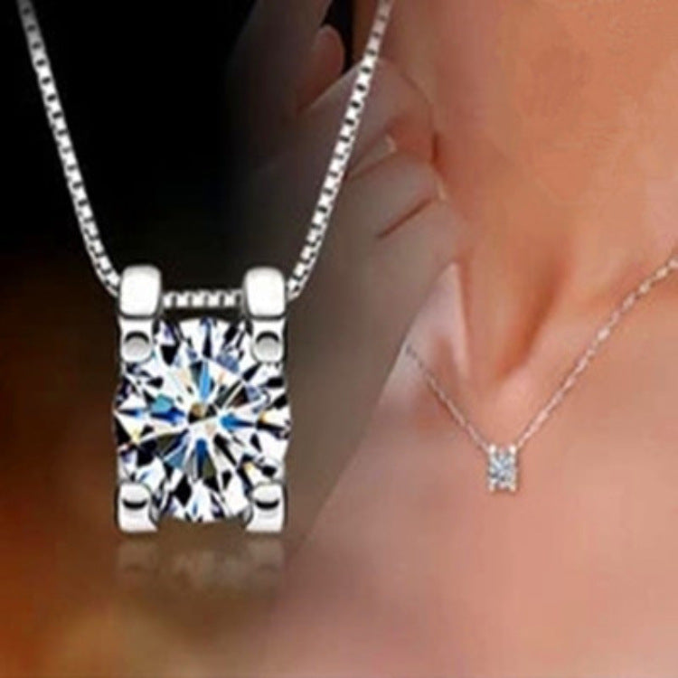 Damen Halskette mit funkelndem Zirkonia-Anhänger und modernem Design Shop Nory