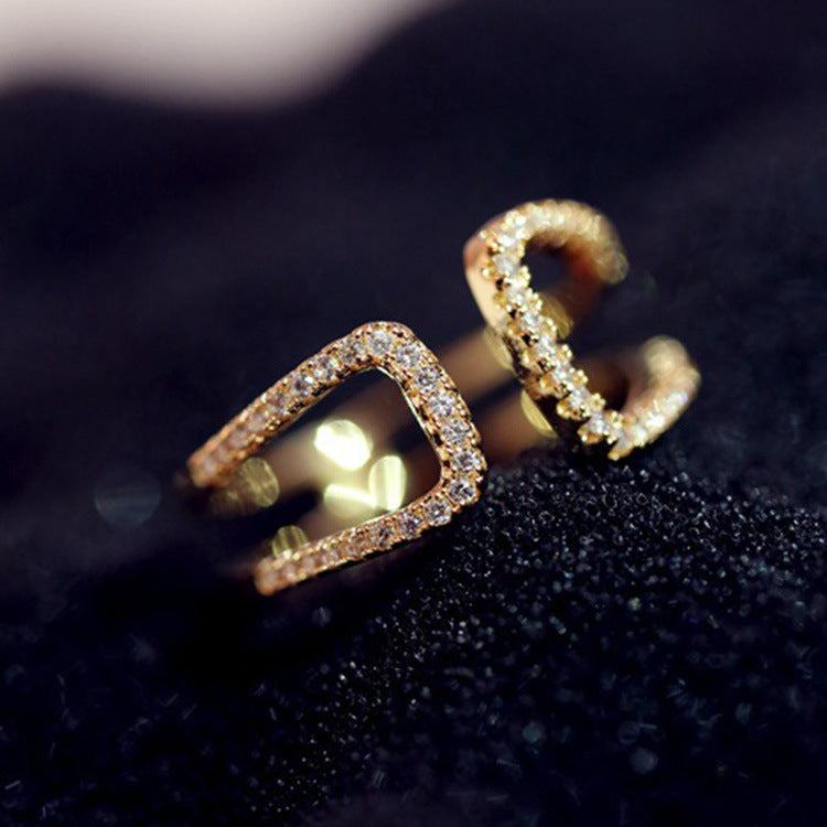 Damen Offener Ring mit kunstvollem Design und funkelnden Akzenten Shop Nory