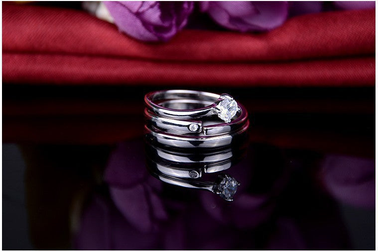 Damenring mit elegantem, modernem Design und funkelndem Zirkonia-Besatz Shop Nory