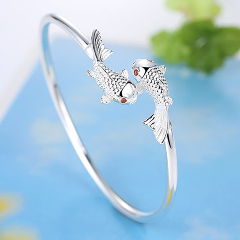 Damen Offenes Armkettchen mit kunstvollem Fischdesign Shop Nory