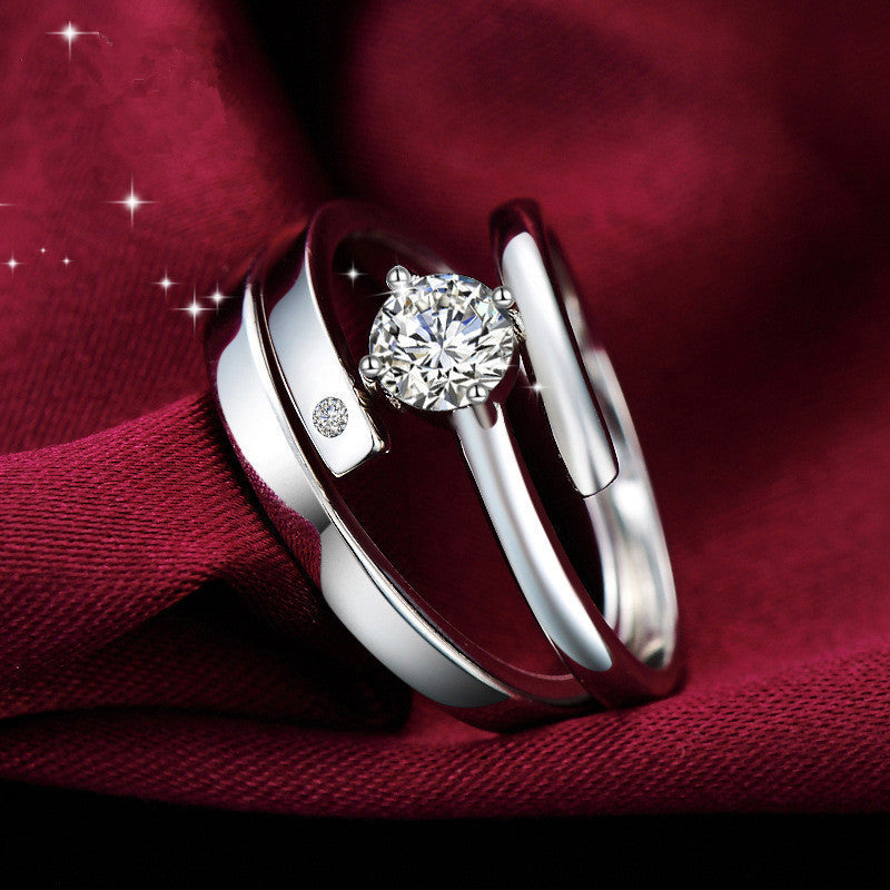 Damenring mit elegantem, modernem Design und funkelndem Zirkonia-Besatz Shop Nory