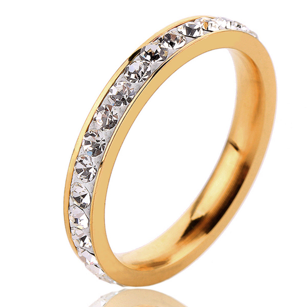 Damen Ring mit funkelndem Zirkonia-Besatz und eleganter Oberfläche Shop Nory