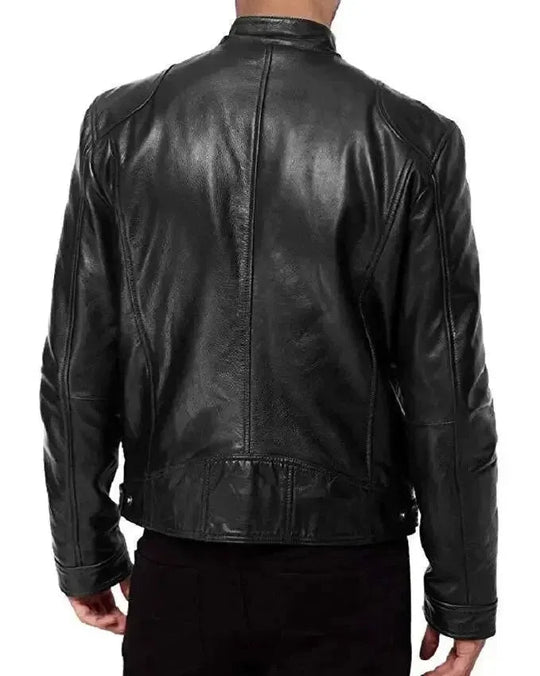 Robuste Leder-Motorradjacke Bikerjacke für Herren Erwan