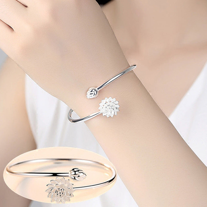 Damenarmband mit kunstvoller Lotusblüte Shop Nory