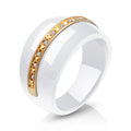 Damen Ring mit elegantem goldenen Akzent und funkelnden Zirkonia Shop Nory