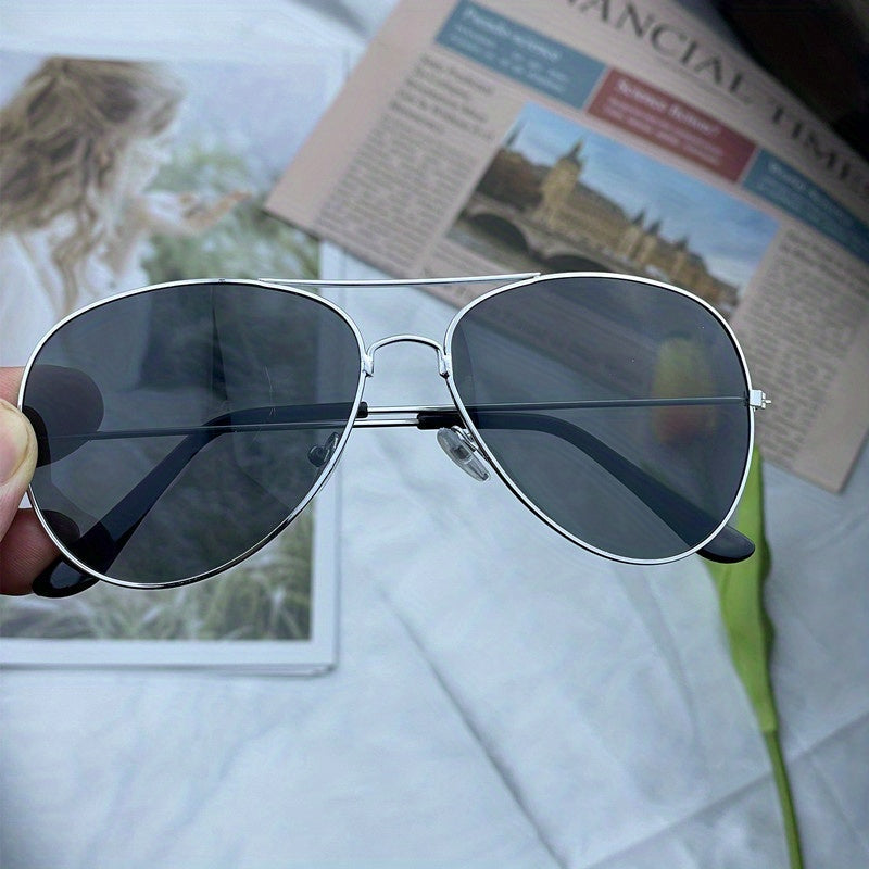 Klassische Aviator-Sonnenbrille mit Goldenem Rahmen für Damen