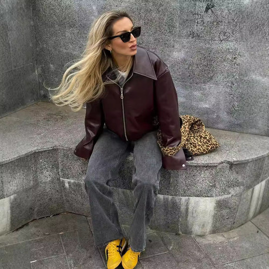 Elegante Lederjacke