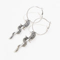 Schwertschlangenohringe | Mittelalterliche Ohrringe | Schlangenohrringe | Mittleres Jahrhundert Ohrringe | Cosplay Ohrringe | Punk Ohrringe | Komische Ohrringe | Shop Nory