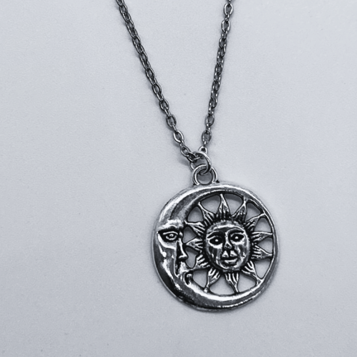 Silver Sun and Moon Charm Necklace | Shop Nory
