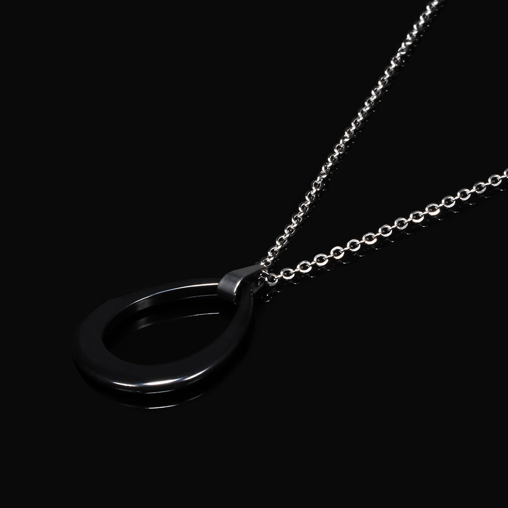 Damen Halskette mit eleganter Tropfenform aus hochwertigem Edelstahl Shop Nory