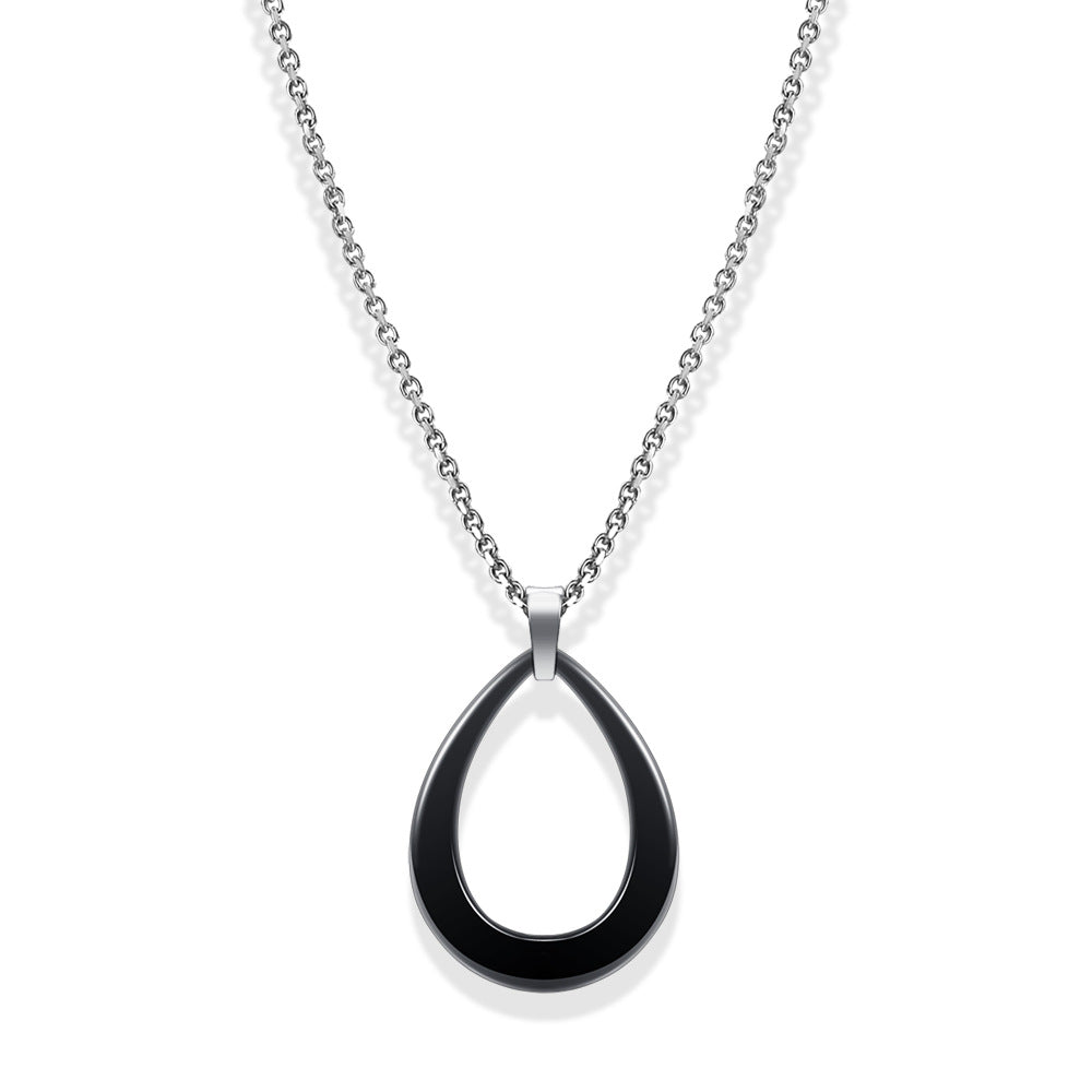 Damen Halskette mit eleganter Tropfenform aus hochwertigem Edelstahl Shop Nory