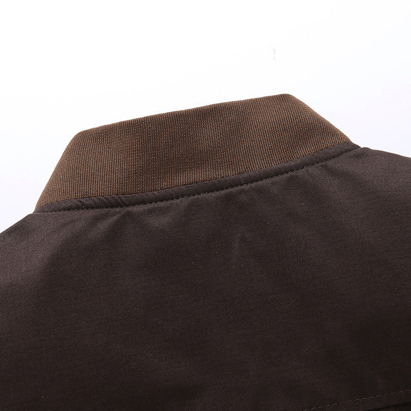 Herren College-Bomberjacke mit Druckknopfleiste, Kontrastbesatz und leichtem Innenfutter Shop Nory