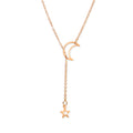 Damen Halskette mit Mond- und Sternmotiv Shop Nory