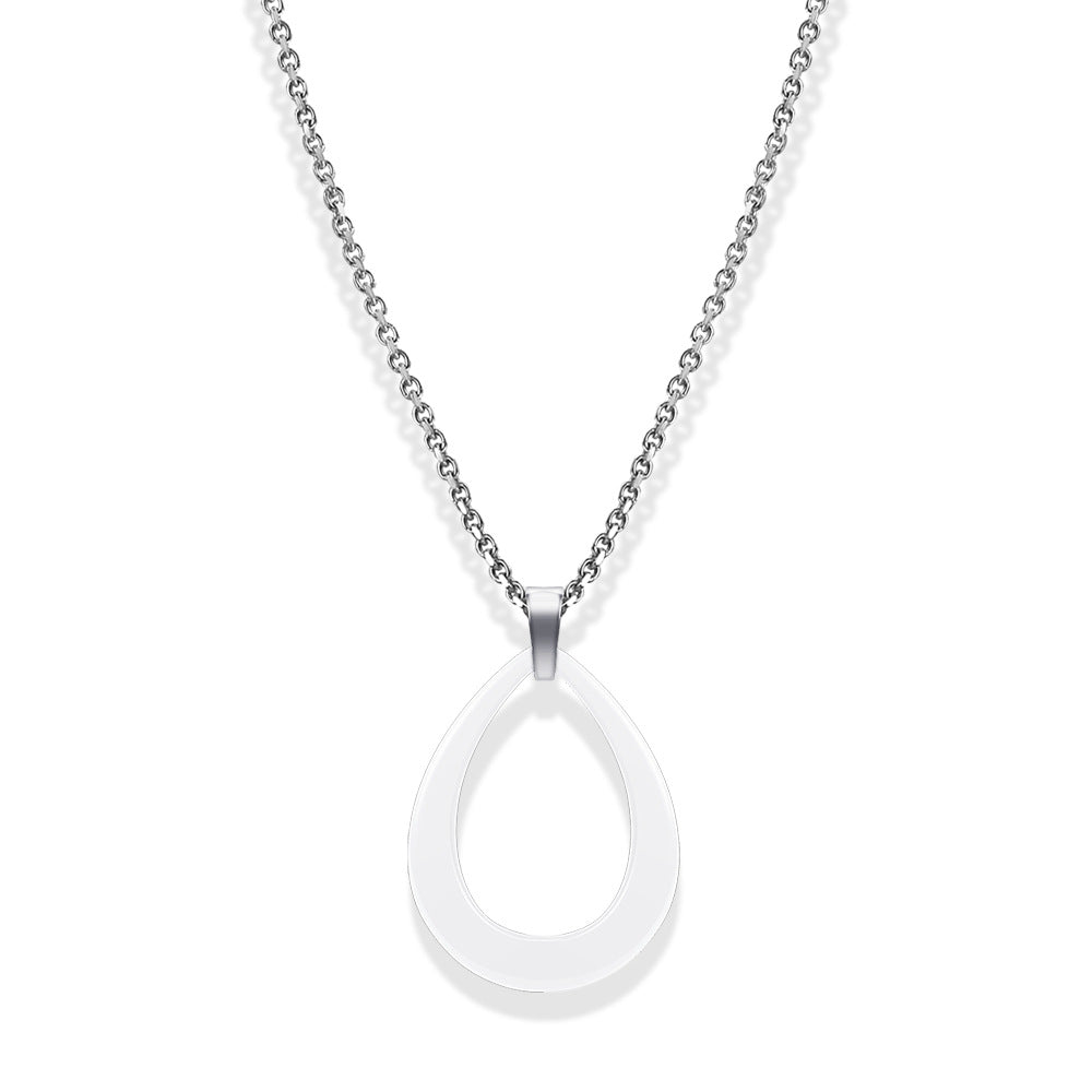Damen Halskette mit eleganter Tropfenform aus hochwertigem Edelstahl Shop Nory