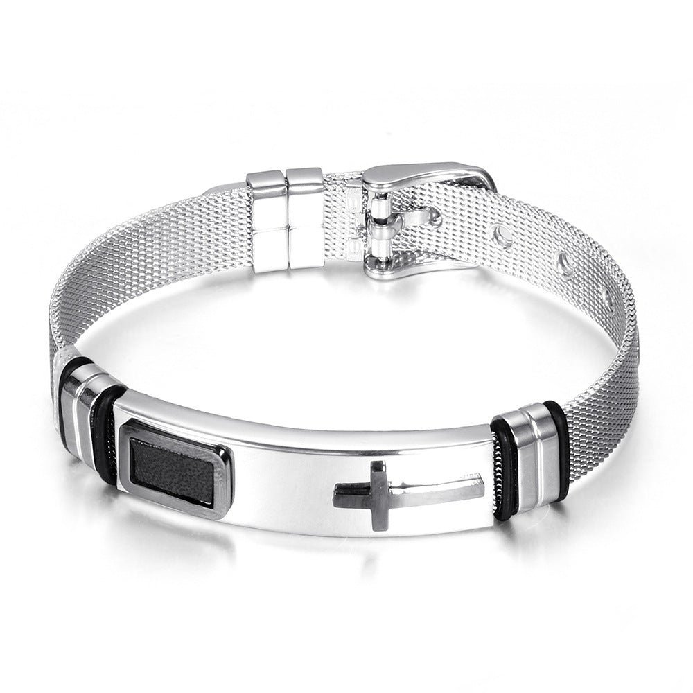 Herren Armkette mit modernem Kreuz-Design Shop Nory
