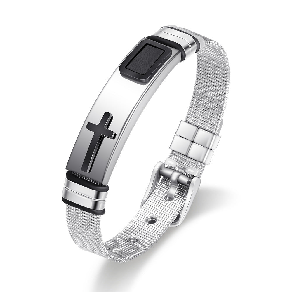 Herren Armkette mit modernem Kreuz-Design Shop Nory