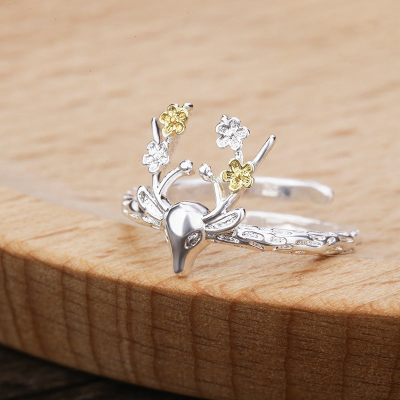 Damen filigraner Ring mit floralen Elementen Shop Nory