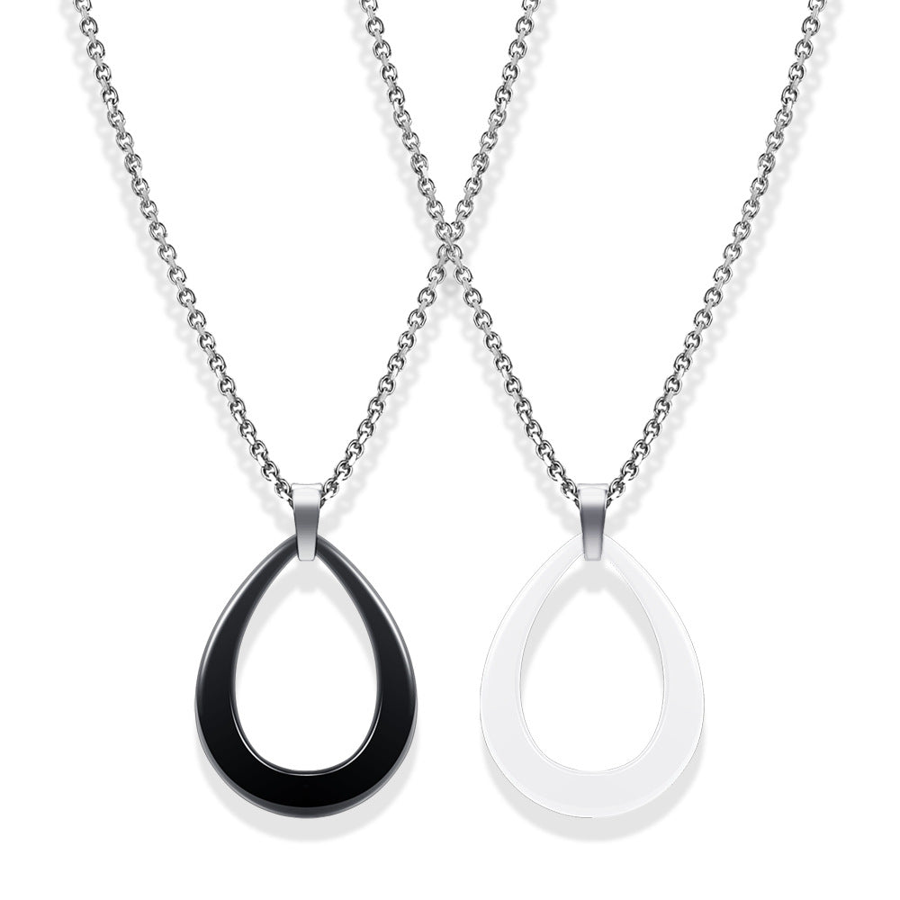 Damen Halskette mit eleganter Tropfenform aus hochwertigem Edelstahl Shop Nory