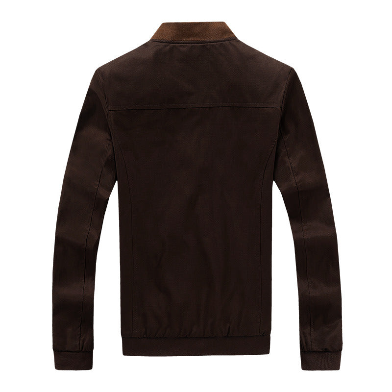 Herren College-Bomberjacke mit Druckknopfleiste, Kontrastbesatz und leichtem Innenfutter Shop Nory