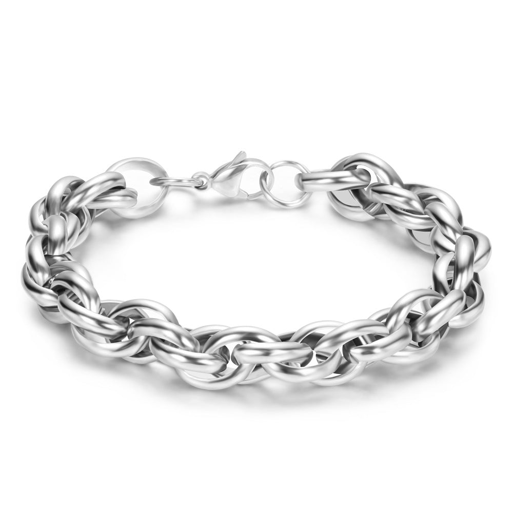 Herren Kettenarmband aus geflochtenem Edelstahl Shop Nory
