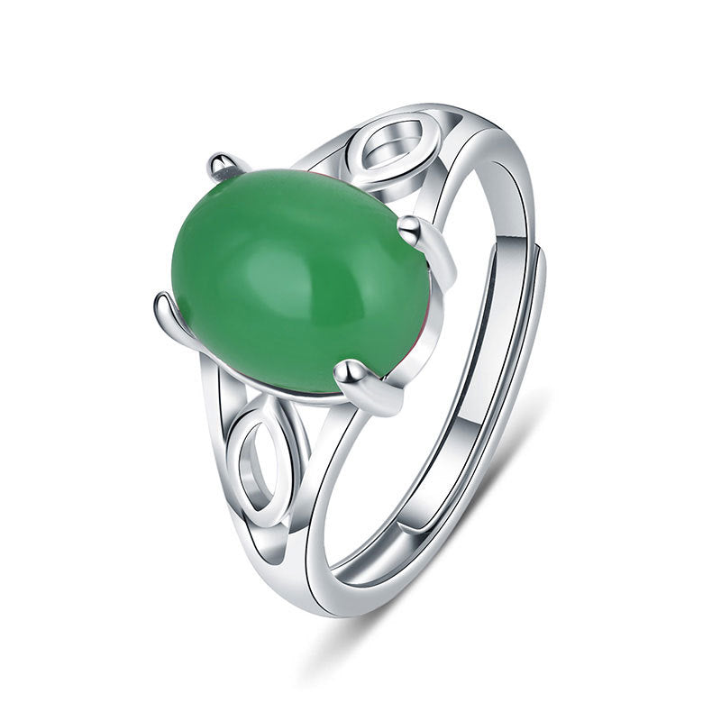 Damen Exklusiver Ring mit rotem Edelstein und filigranem Design Shop Nory