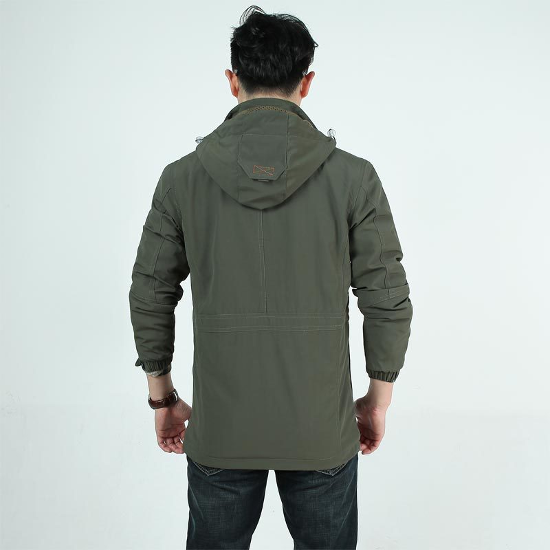 Herren Fieldjacke mit Mesh-Innenfutter, Kapuze und Multifunktions‑Taschen Shop Nory