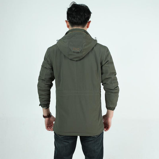 Herren Fieldjacke mit Mesh-Innenfutter, Kapuze und Multifunktions‑Taschen Shop Nory