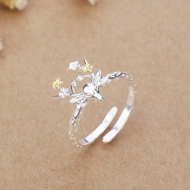 Damen filigraner Ring mit floralen Elementen Shop Nory