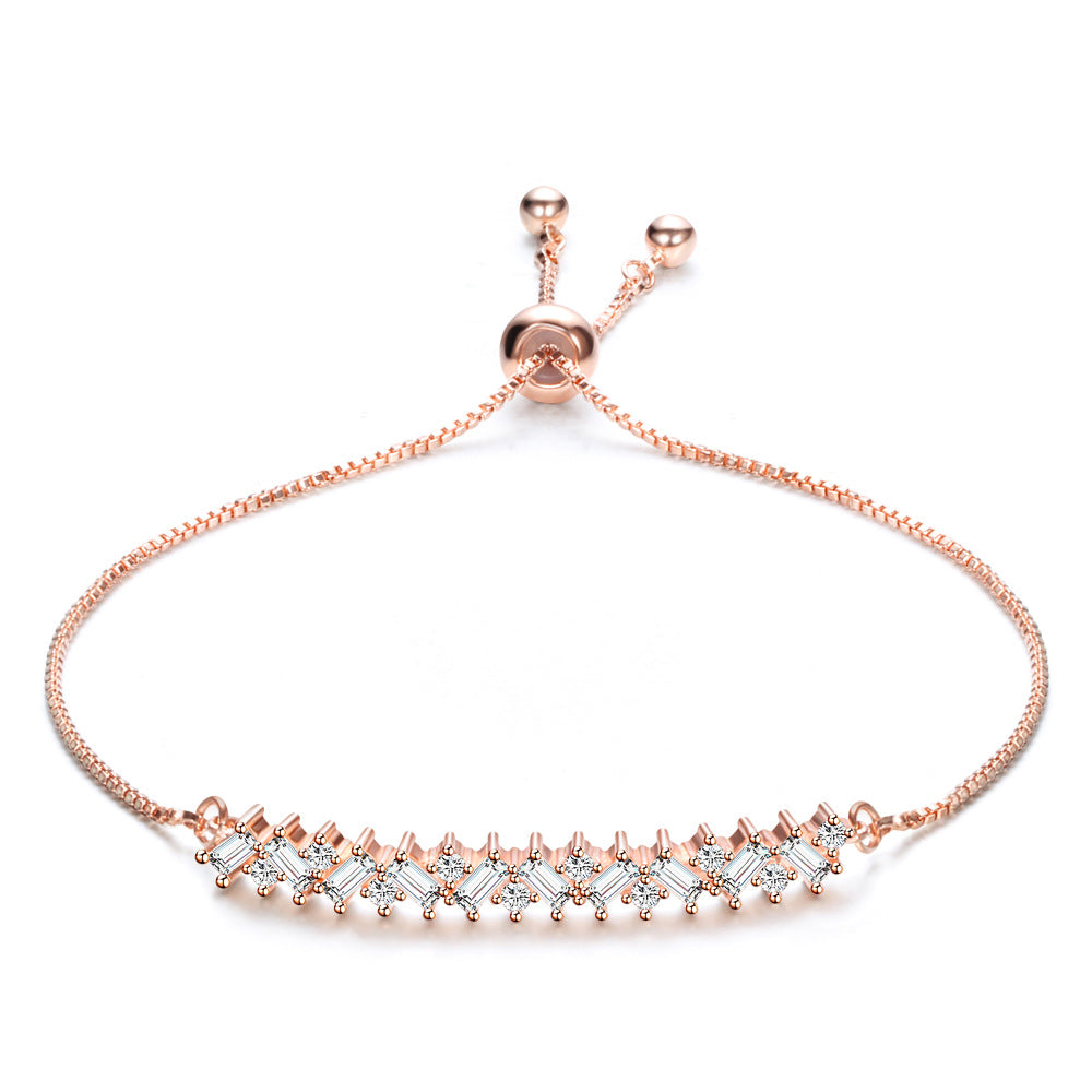 Damen Armband mit funkelnden Zirkonia und verstellbarem Verschluss Shop Nory