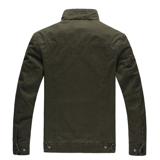 Herren Urbaner Canvas-Bomberblouson im Pilotencut mit Schulterepauletten und Thermal-Innenfutter Shop Nory