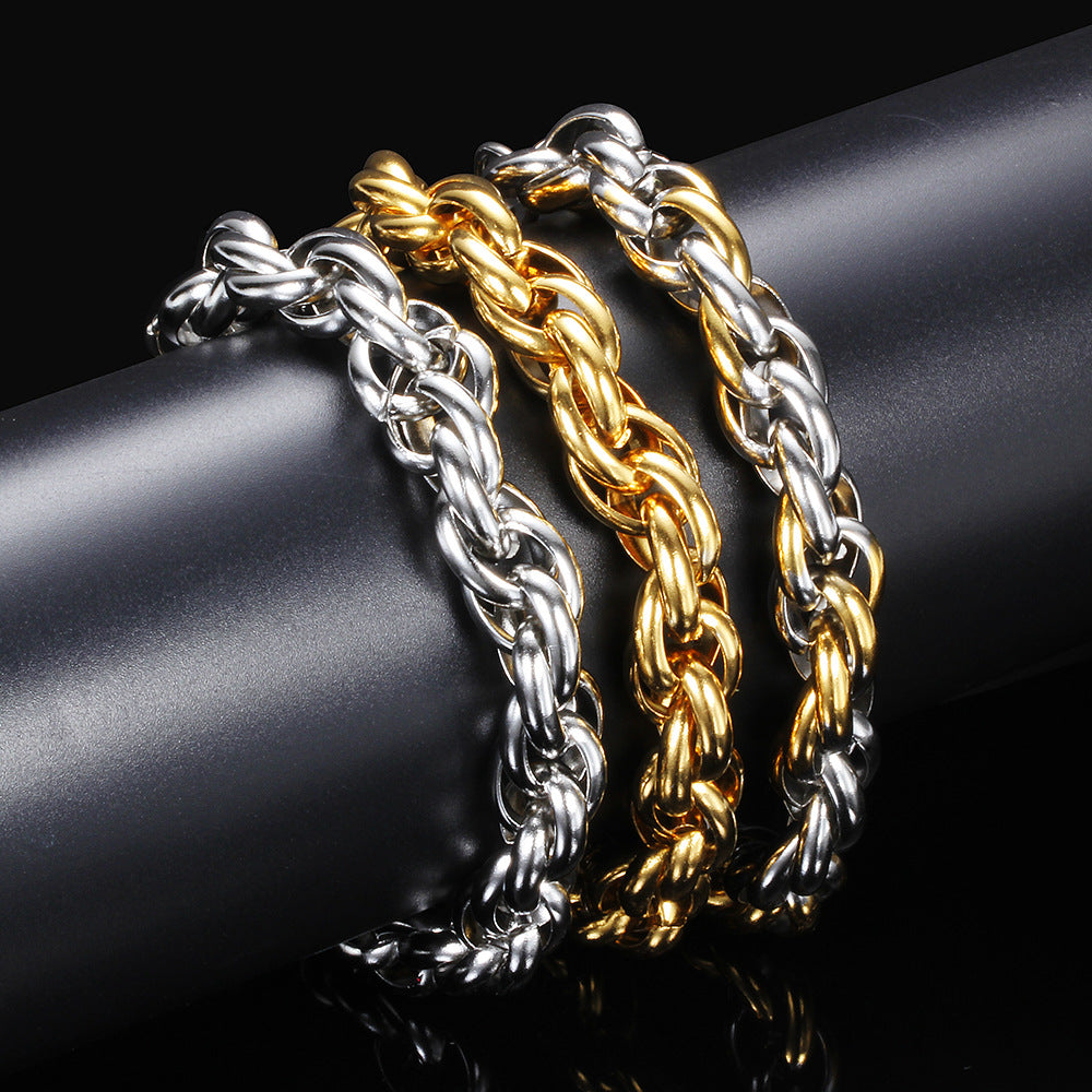 Herren Kettenarmband aus geflochtenem Edelstahl Shop Nory