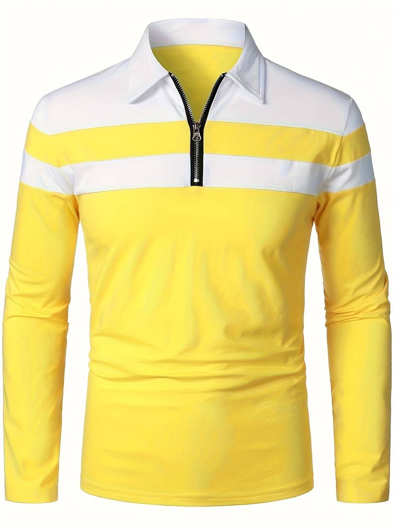 langärmliges poloshirt mit reißverschluss