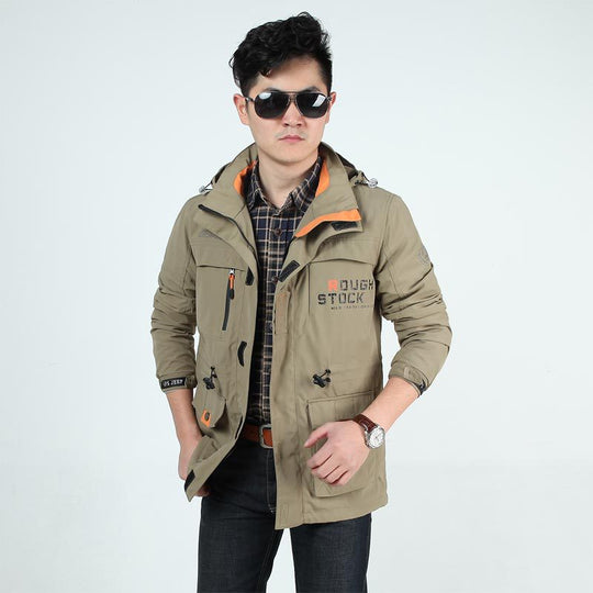 Herren Fieldjacke mit Mesh-Innenfutter, Kapuze und Multifunktions‑Taschen Shop Nory