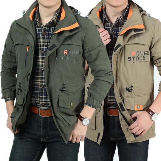 Herren Fieldjacke mit Mesh-Innenfutter, Kapuze und Multifunktions‑Taschen Shop Nory