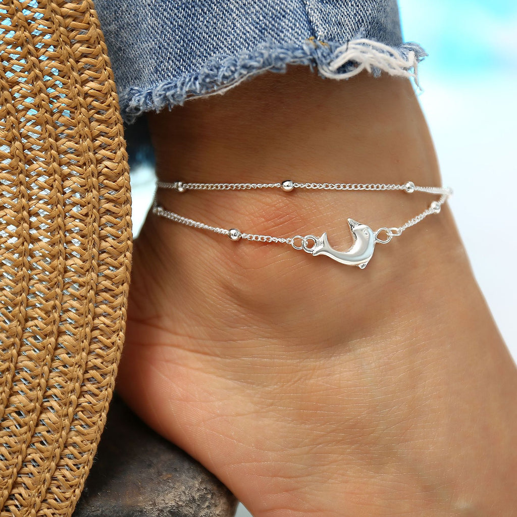 Damenarmband mit verspieltem Delphin-Anhänger Shop Nory