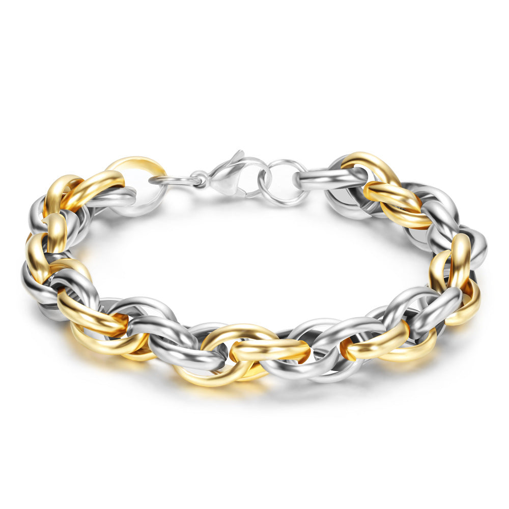 Herren Kettenarmband aus geflochtenem Edelstahl Shop Nory
