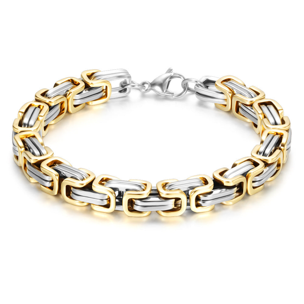 Damen Edelstahlarmband mit modernem Kettenmuster Shop Nory