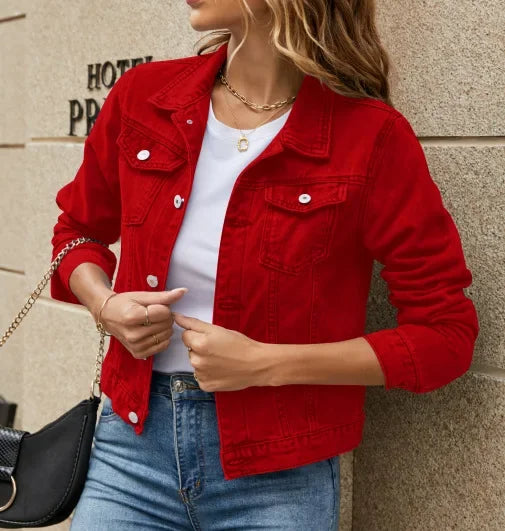 Lässige Denim Jacke für Damen