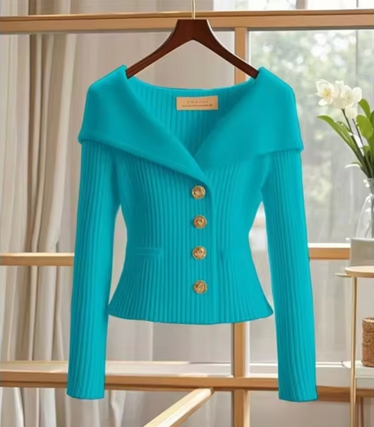 Strickjacke Damen Kurz Cardigan für Übergangsjahre